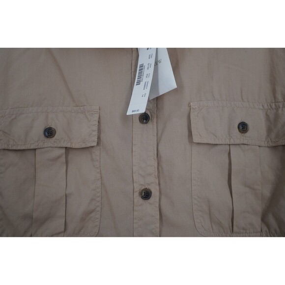 J. Crew Women's Khaki 100% Cotton Safari Classic Core Timeless Shirt Size 14 NWT - Picture 6 of 10